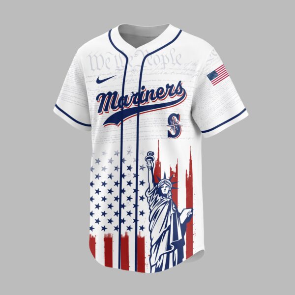 Alternative view of Seattle Mariners X America’s 250th Anniversary Premium Baseball Jersey PVT006
