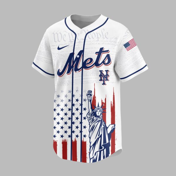 Alternative view of New York Mets X America’s 250th Anniversary Premium Baseball Jersey PVT006