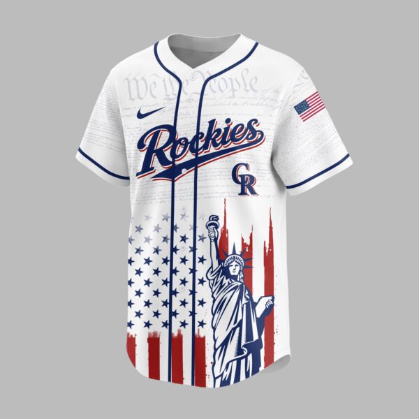 Alternative view of Colorado Rockies X America’s 250th Anniversary Premium Baseball Jersey PVT006