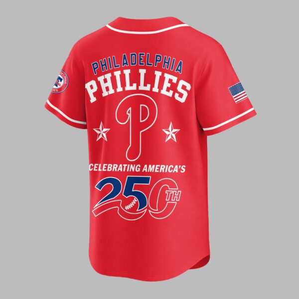 Alternative view of Philadelphia Phillies Celebrating America’s 250th Premium Jersey LT0006