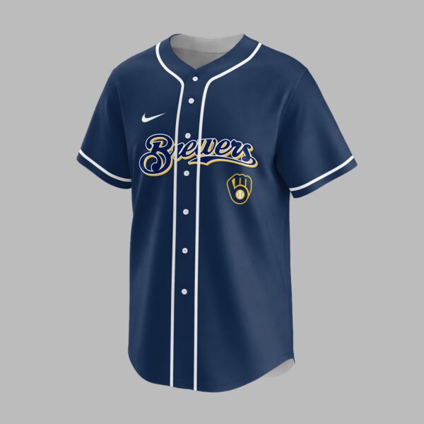 Alternative view of Milwaukee Brewers X I Can Do All Things Through Christ Christ Who Strengthens Me Jersey PVT007