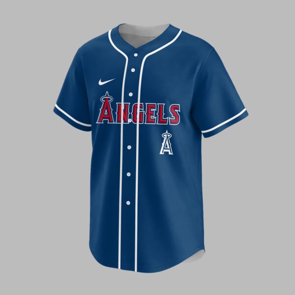 Alternative view of Los Angeles Angels X I Can Do All Things Through Christ Christ Who Strengthens Me Jersey PVT007