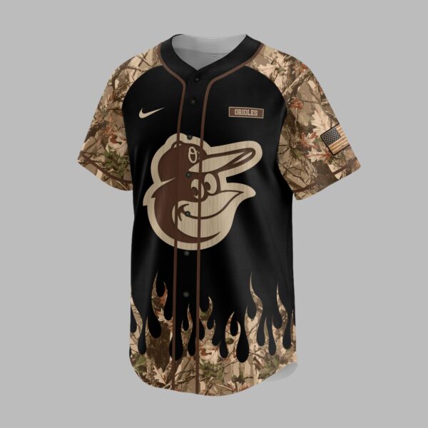 Alternative view of Baltimore Orioles x Hunting Camo Baseball Jersey PVT008