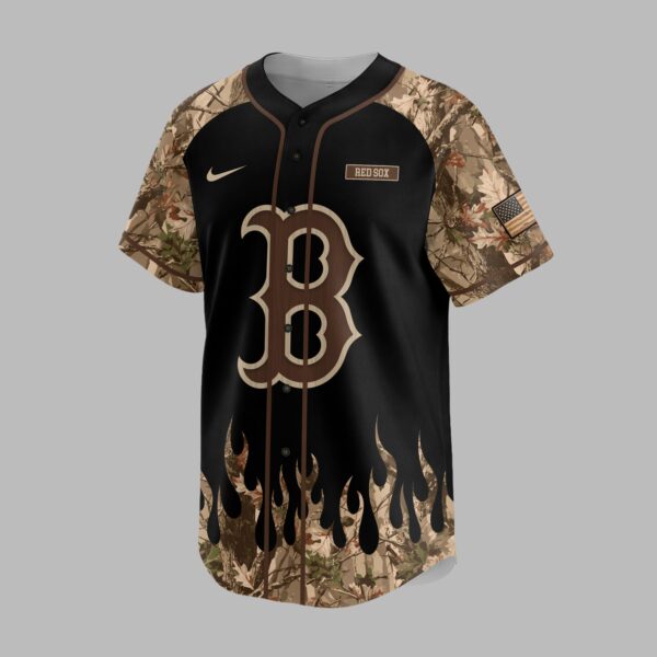 Alternative view of Boston Red Sox x Hunting Camo Baseball Jersey PVT008