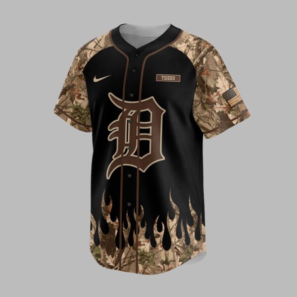 Alternative view of Detroit Tigers x Hunting Camo Baseball Jersey PVT008