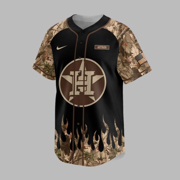 Alternative view of Houston Astros x Hunting Camo Baseball Jersey PVT008