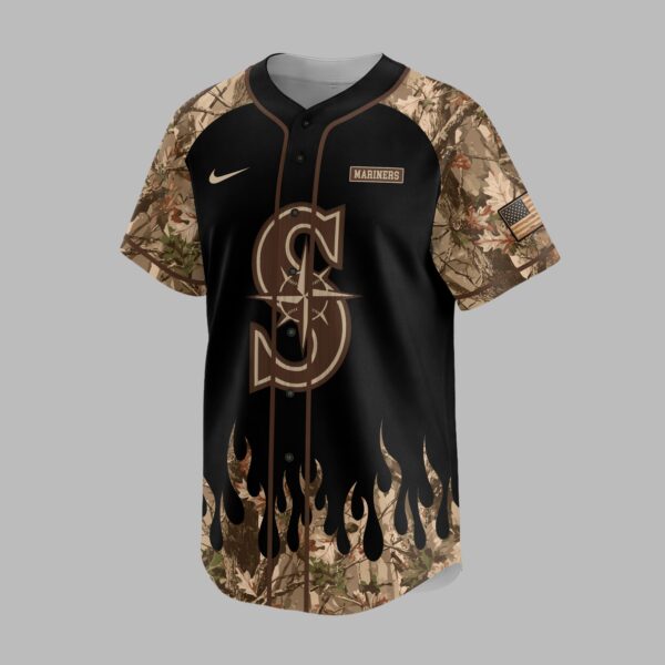 Alternative view of Seattle Mariners x Hunting Camo Baseball Jersey PVT008