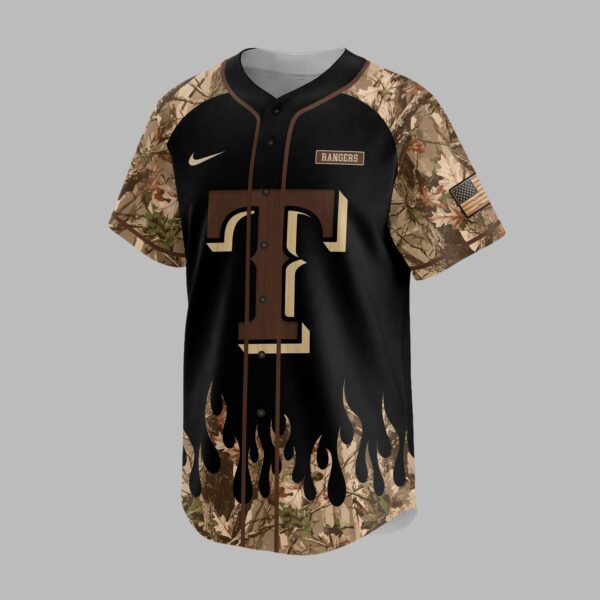 Alternative view of Texas Rangers x Hunting Camo Baseball Jersey PVT008