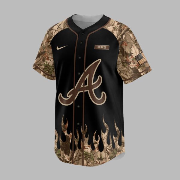 Alternative view of Atlanta Braves x Hunting Camo Baseball Jersey PVT008