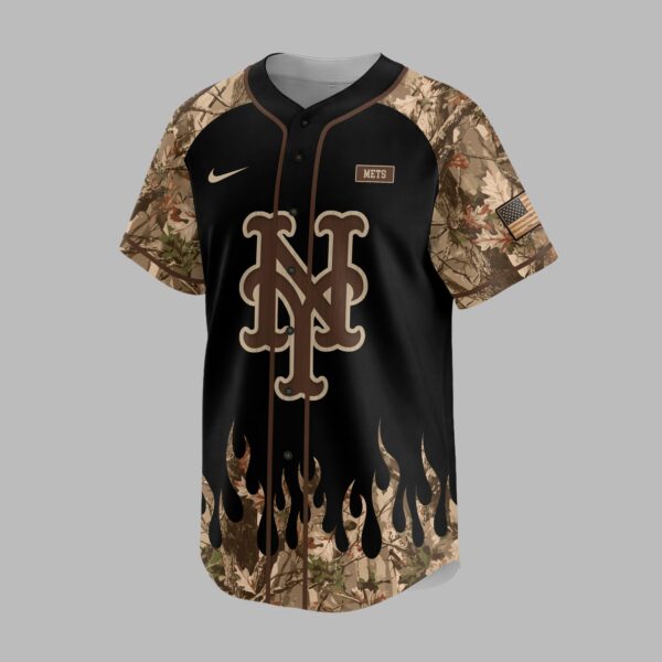 Alternative view of New York Mets x Hunting Camo Baseball Jersey PVT008