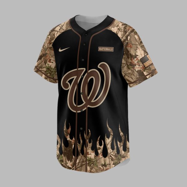 Alternative view of Washington Nationals x Hunting Camo Baseball Jersey PVT008