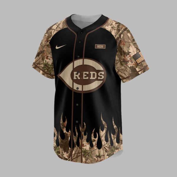 Alternative view of Cincinnati Reds x Hunting Camo Baseball Jersey PVT008