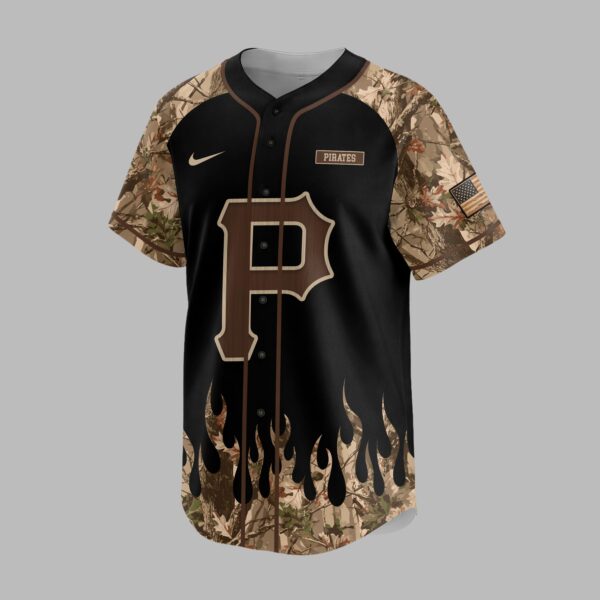 Alternative view of Pittsburgh Pirates x Hunting Camo Baseball Jersey PVT008