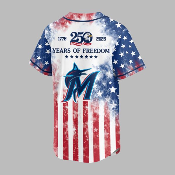 Alternative view of Miami Marlins 250 Years of Freedom Celebration Premium Jersey PH00006