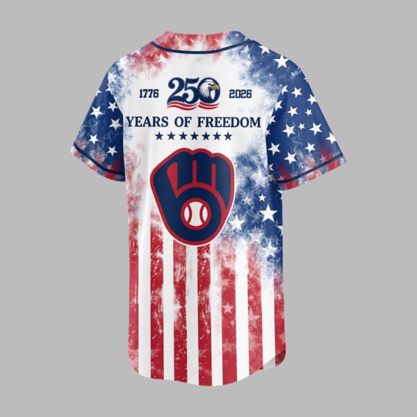 Alternative view of Milwaukee Brewers 250 Years of Freedom Celebration Premium Jersey PH00006