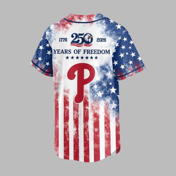 Alternative view of Philadelphia Phillies 250 Years of Freedom Celebration Premium Jersey PH00006