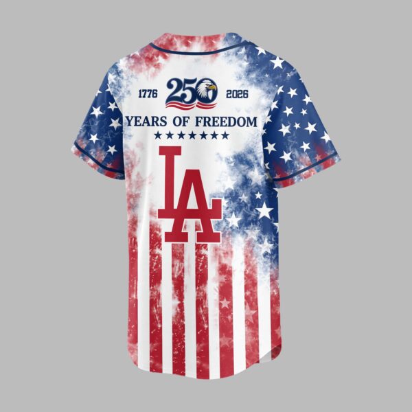 Alternative view of Los Angeles Dodgers 250 Years of Freedom Celebration Premium Jersey PH00006