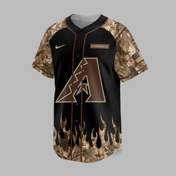 Alternative view of Arizona Diamondbacks x Hunting Camo Baseball Jersey PVT008