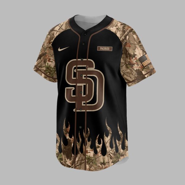 Alternative view of San Diego Padres x Hunting Camo Baseball Jersey PVT008