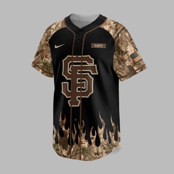 Alternative view of San Francisco Giants x Hunting Camo Baseball Jersey PVT008