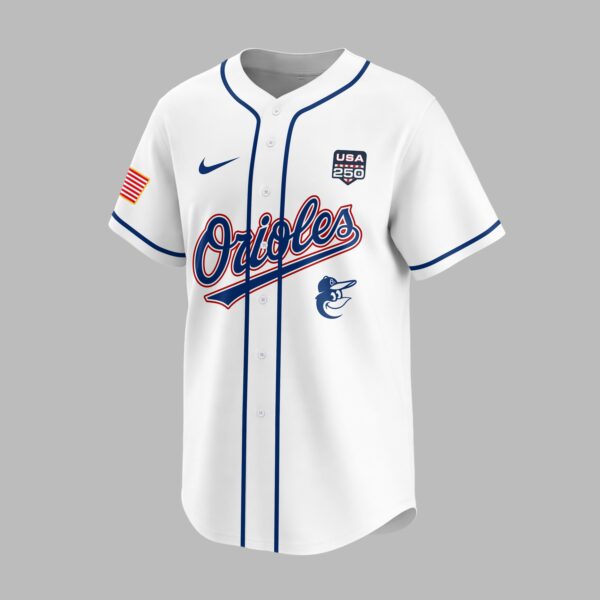 Alternative view of Baltimore Orioles X 250 Years Of Freedom Premium Jersey PVT009