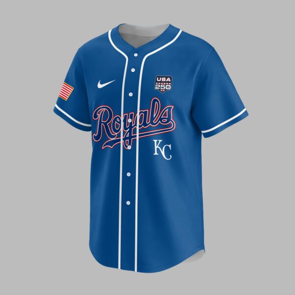 Alternative view of Kansas City Royals X 250 Years Of Freedom Premium Jersey PVT009