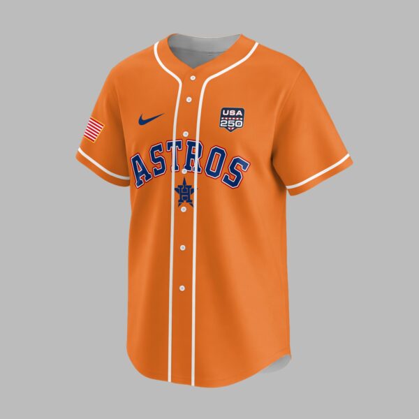 Alternative view of Houston Astros X 250 Years Of Freedom Premium Jersey PVT009