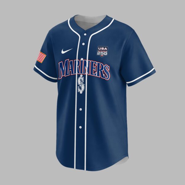 Alternative view of Seattle Mariners X 250 Years Of Freedom Premium Jersey PVT009