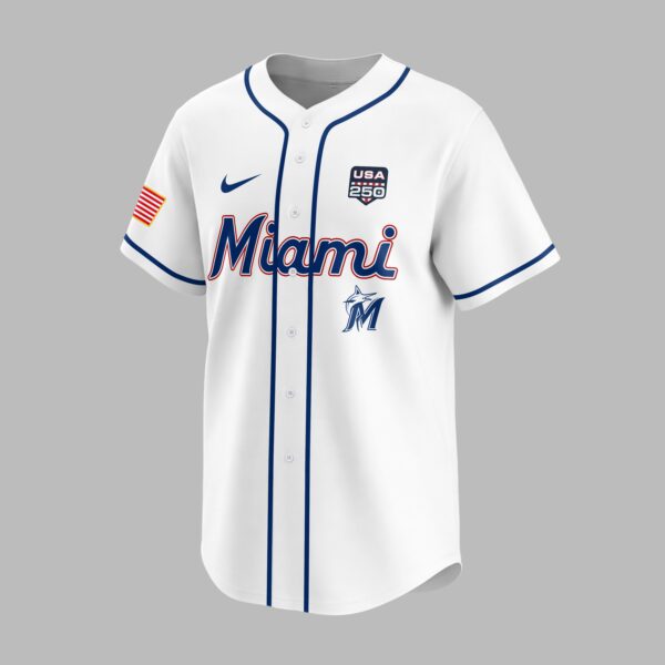 Alternative view of Miami Marlins X 250 Years Of Freedom Premium Jersey PVT009