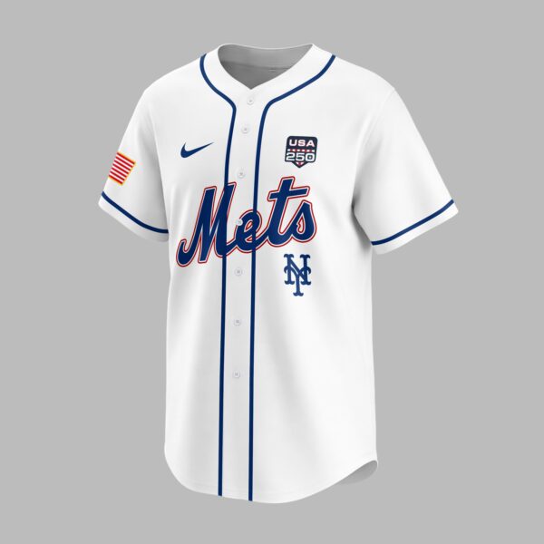Alternative view of New York Mets X 250 Years Of Freedom Premium Jersey PVT009
