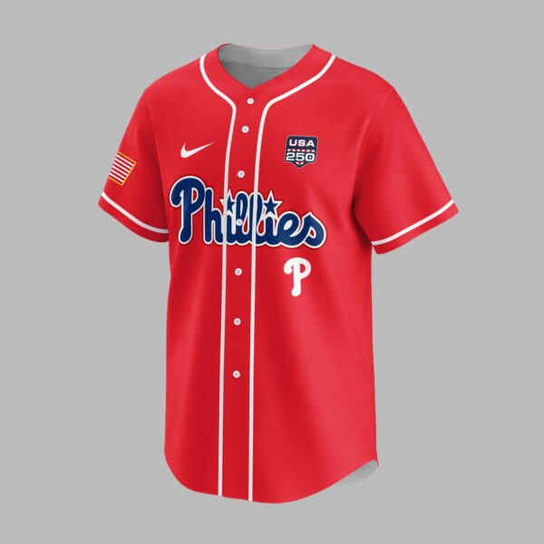 Alternative view of Philadelphia Phillies X 250 Years Of Freedom Premium Jersey PVT009