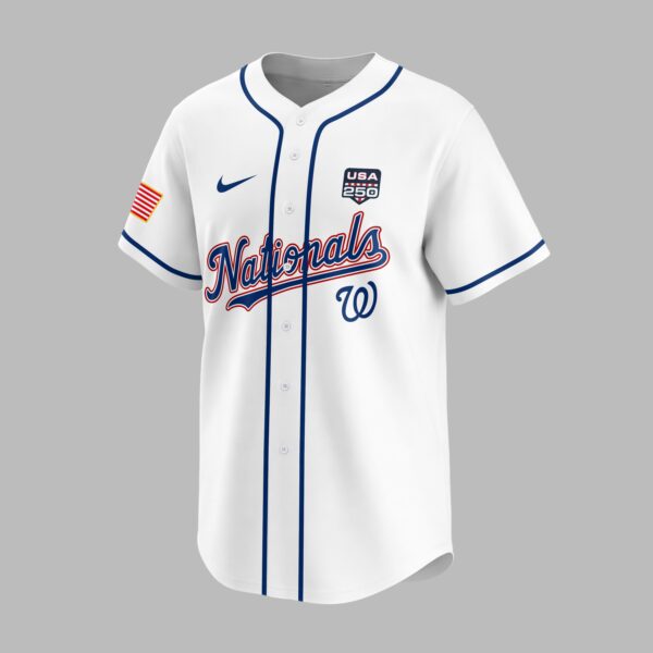 Alternative view of Washington Nationals X 250 Years Of Freedom Premium Jersey PVT009