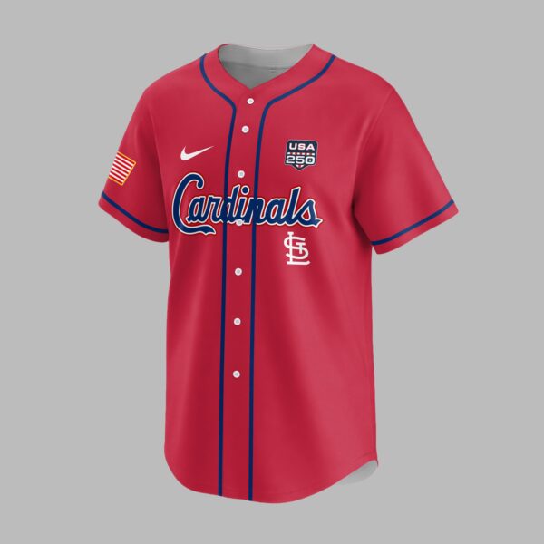 Alternative view of St. Louis Cardinals X 250 Years Of Freedom Premium Jersey PVT009