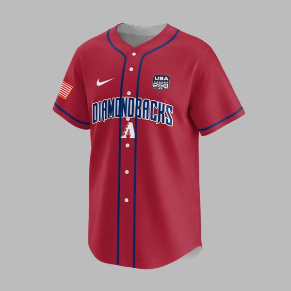 Alternative view of Arizona Diamondbacks X 250 Years Of Freedom Premium Jersey PVT009