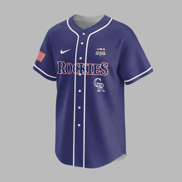 Alternative view of Colorado Rockies X 250 Years Of Freedom Premium Jersey PVT009