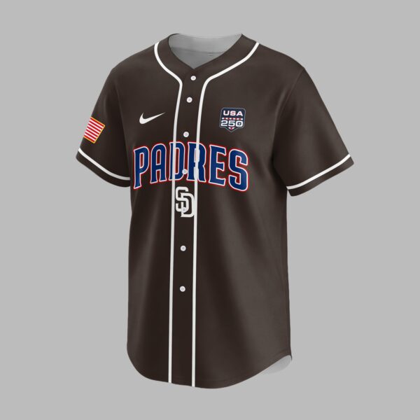 Alternative view of San Diego Padres X 250 Years Of Freedom Premium Jersey PVT009