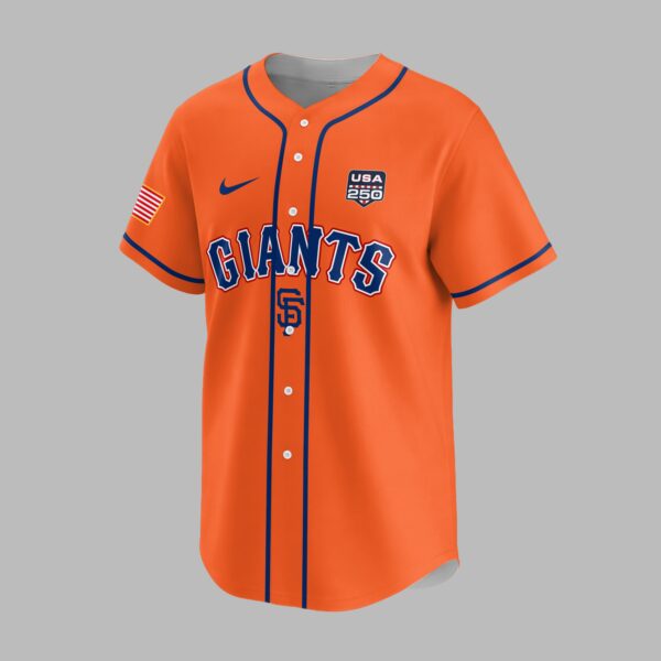 Alternative view of San Francisco Giants X 250 Years Of Freedom Premium Jersey PVT009