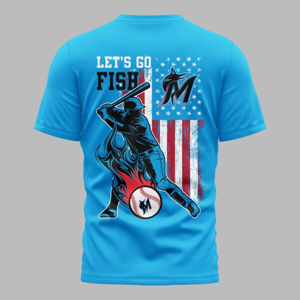 Alternative view of Miami Marlins x American Flag Premium Performance T-Shirt PH00004