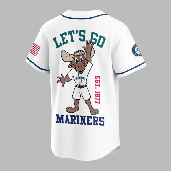 Alternative view of Seattle Mariners Classic Mascot Baseball Jersey LT0009