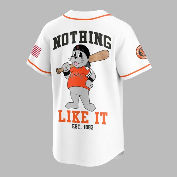 Alternative view of San Francisco Giants Classic Mascot Baseball Jersey LT0009