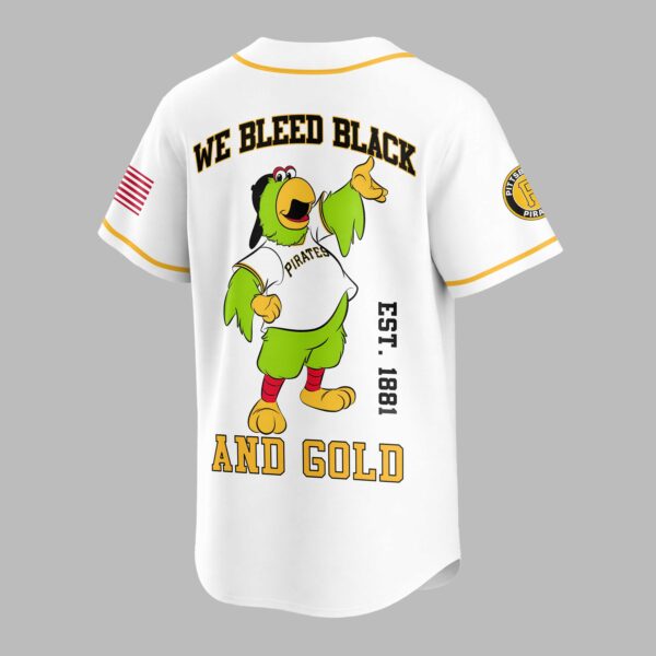 Alternative view of Pittsburgh Pirates Classic Mascot Baseball Jersey LT0009