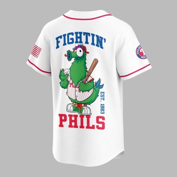 Alternative view of Philadelphia Phillies Classic Mascot Baseball Jersey LT0009