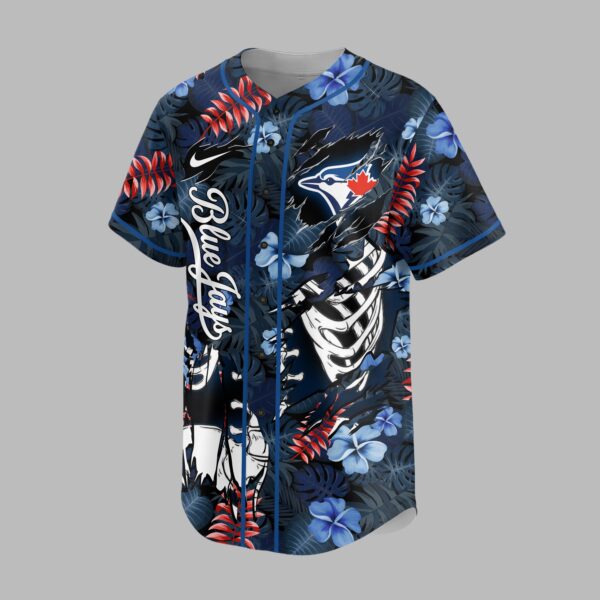 Alternative view of Toronto Blue Jays x Skeleton Baseball Jersey PVT010