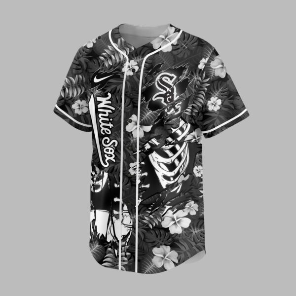 Alternative view of Chicago White Sox x Skeleton Baseball Jersey PVT010