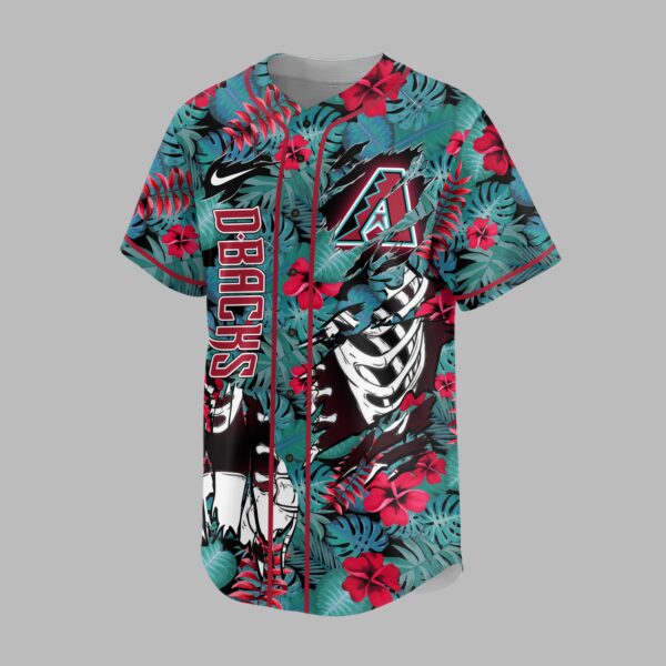 Alternative view of Arizona Diamondbacks x Skeleton Baseball Jersey PVT010