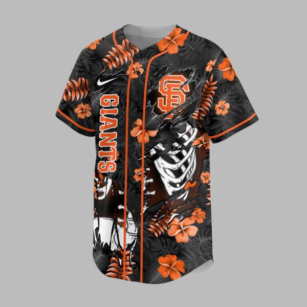 Alternative view of San Francisco Giants x Skeleton Baseball Jersey PVT010