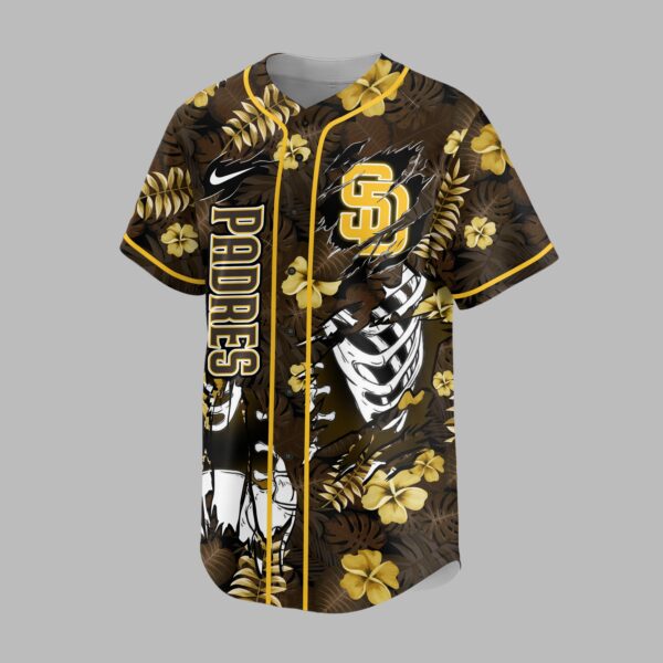 Alternative view of San Diego Padres x Skeleton Baseball Jersey PVT010