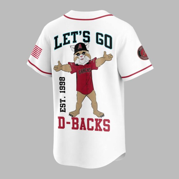 Alternative view of Arizona Diamondbacks Classic Mascot Baseball Jersey LT0009