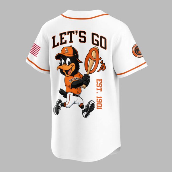 Alternative view of Baltimore Orioles Classic Mascot Baseball Jersey LT0009