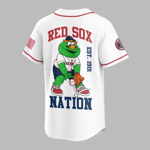 Alternative view of Boston Red Sox Classic Mascot Baseball Jersey LT0009